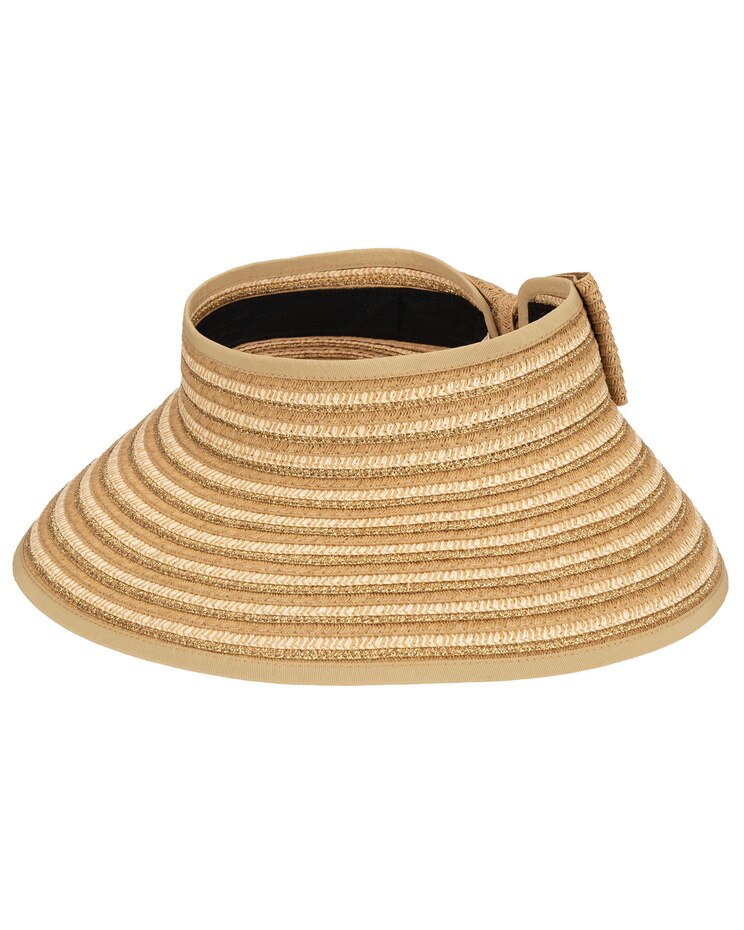 Mixed Paper And Gold Lurex Ultrabraid Visor Hat image number 1