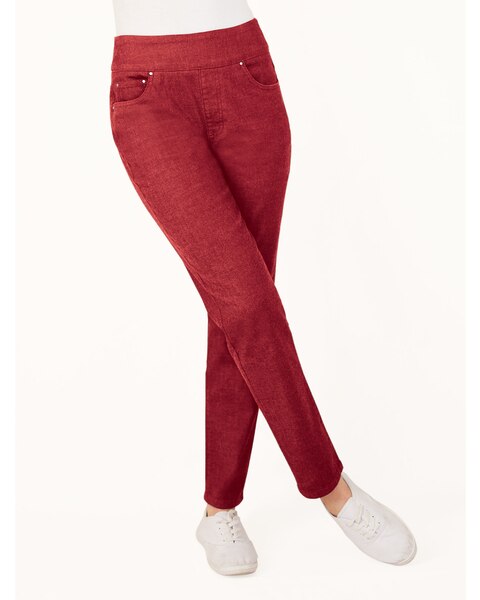 DenimEase Flat-Waist Pull-On Jeans