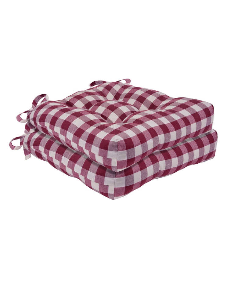 Buffalo Check (Set of 2) Tufted Chair Seat Cushions image number 1