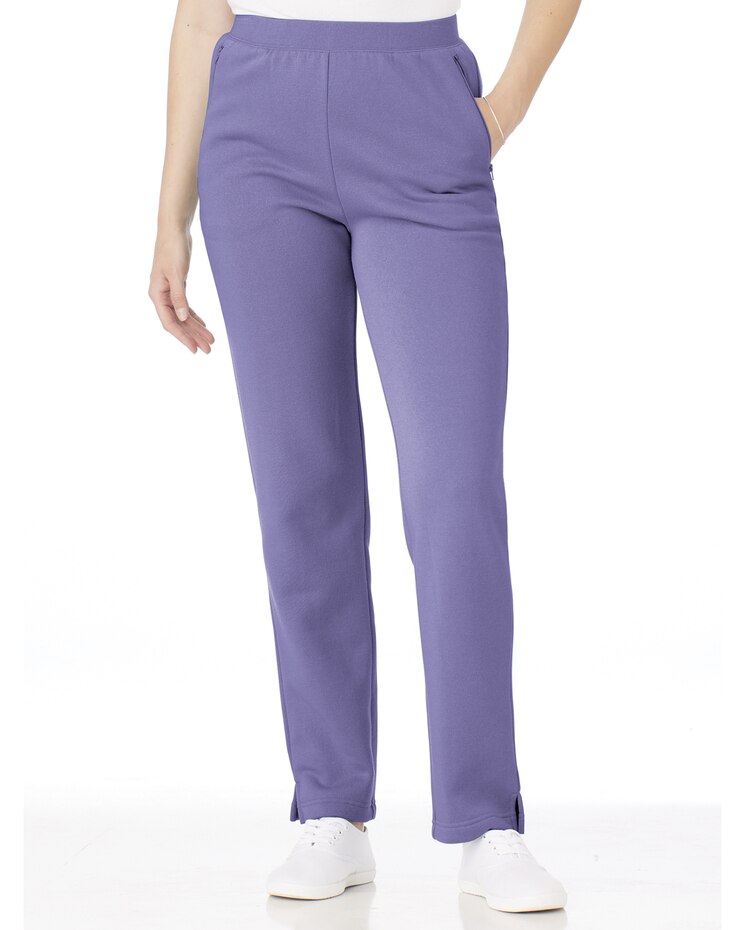 Zip-Pocket Pull-On Fleece Pants image number 1