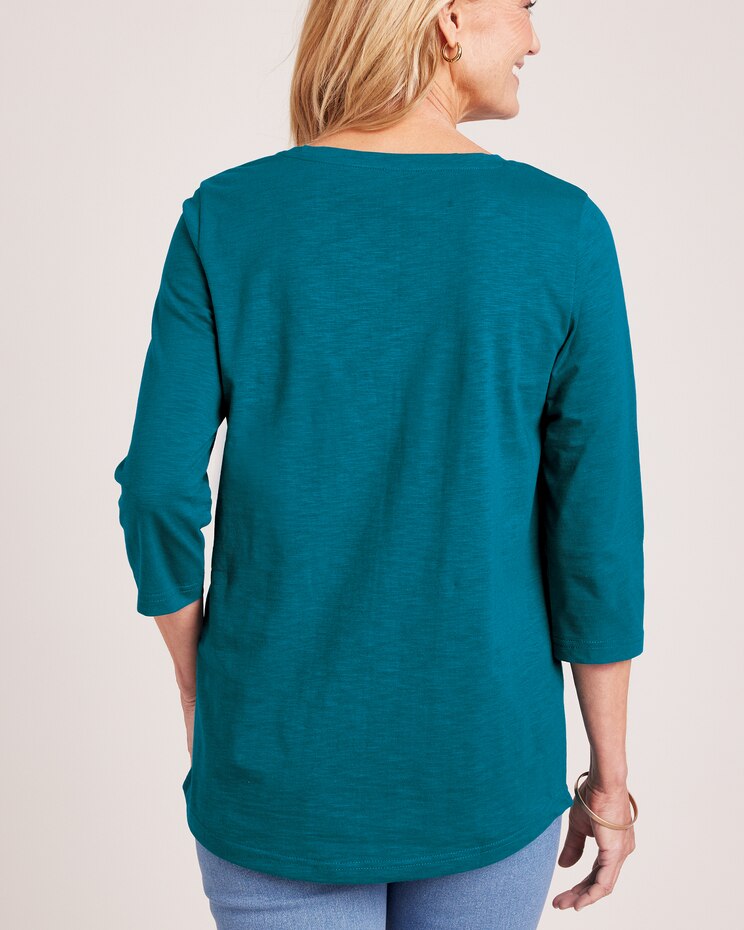 Slub Knit Pocket Tee image number 2
