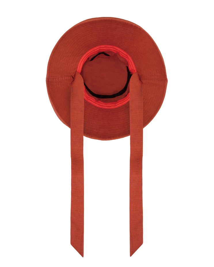 Serenity - Cut And Sew Bucket With Ribbon Ties Hat image number 5