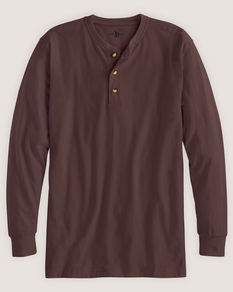 John Blair Everyday Jersey Knit Long-Sleeve Henley image number 1
