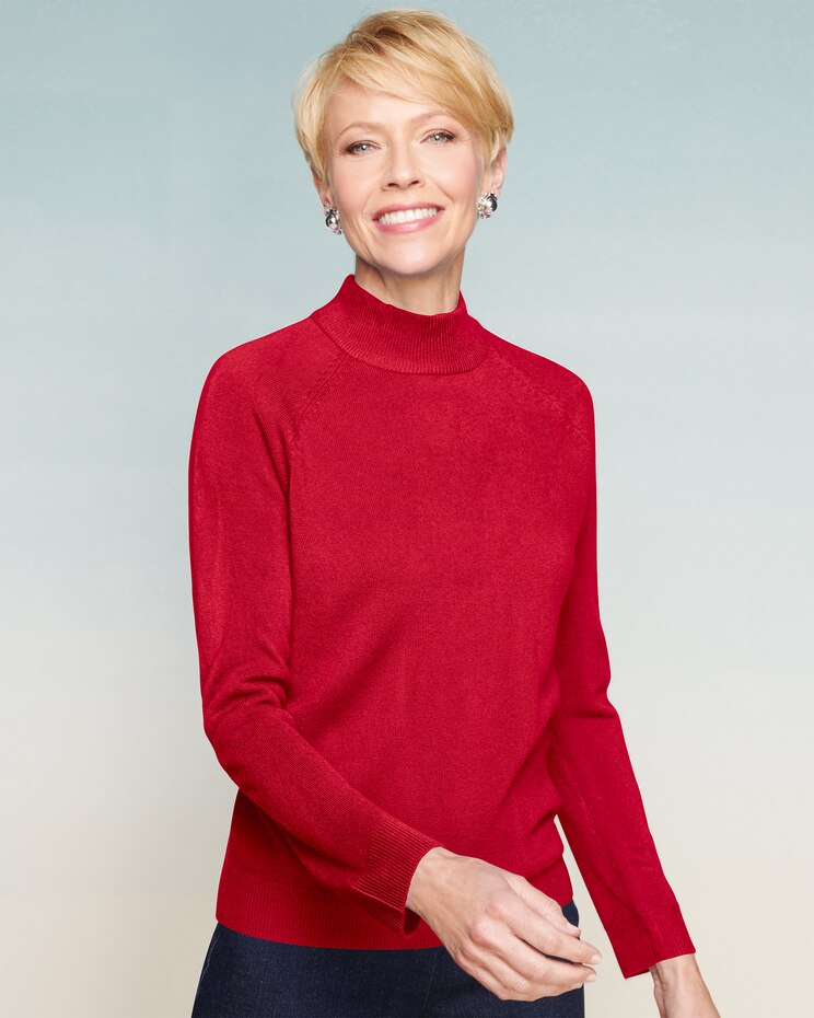 Soft Spun™ Mock Neck Long-Sleeve Sweater image number 1