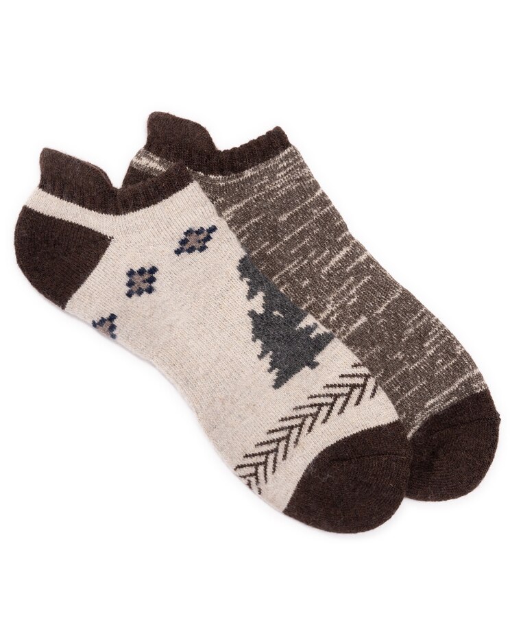 MUK LUKS® 2PK No Show Wool Socks image number 1