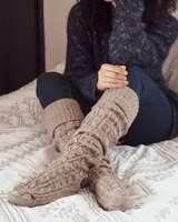 MUK LUKS Chunky OTK Cable Sock thumbnail number 3