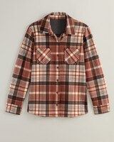 Knit Flannel Button Front Shirt thumbnail number 4