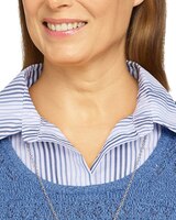 Alfred Dunner® Shenandoah  Valley  Pointelle Sweater thumbnail number 4