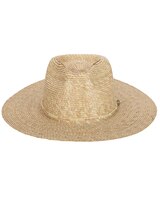 Seashore- Womens Buri Straw Stiff Brim Fedora thumbnail number 1