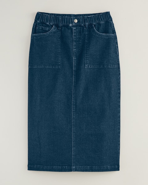 DenimEase™ Flat Waist Skirt