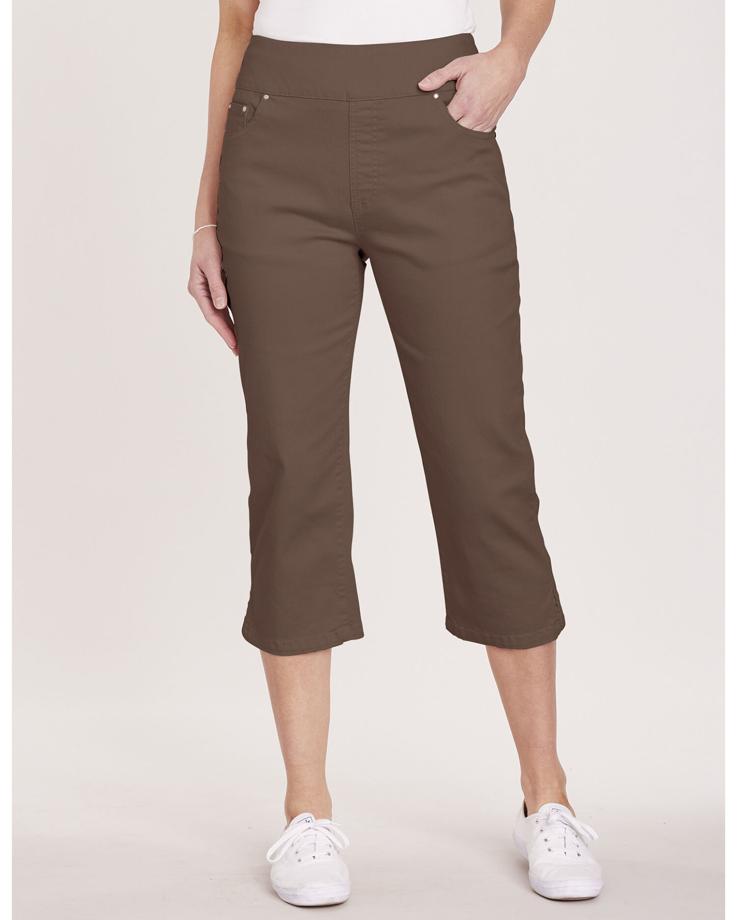 DenimEase Flat Waist Capris Blair