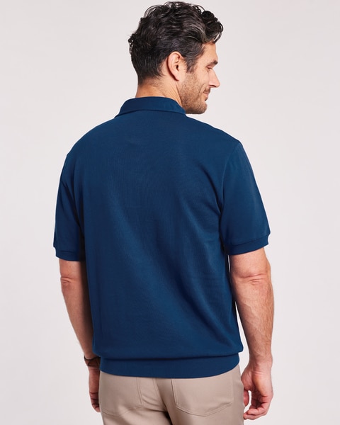 John Blair® Colorblock Banded Bottom Polo