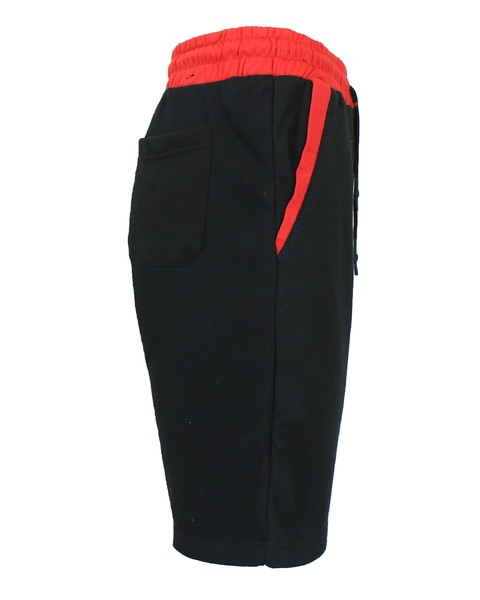 Men's Slim Fit French Terry Jogger Sweat Lounge Shorts With Contrast Color Trim Design