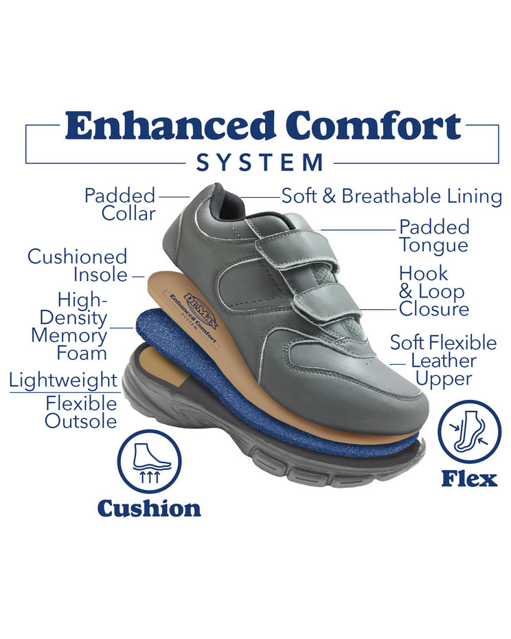 Dr. Max™ Leather Sneakers with Memory Foam image number 2