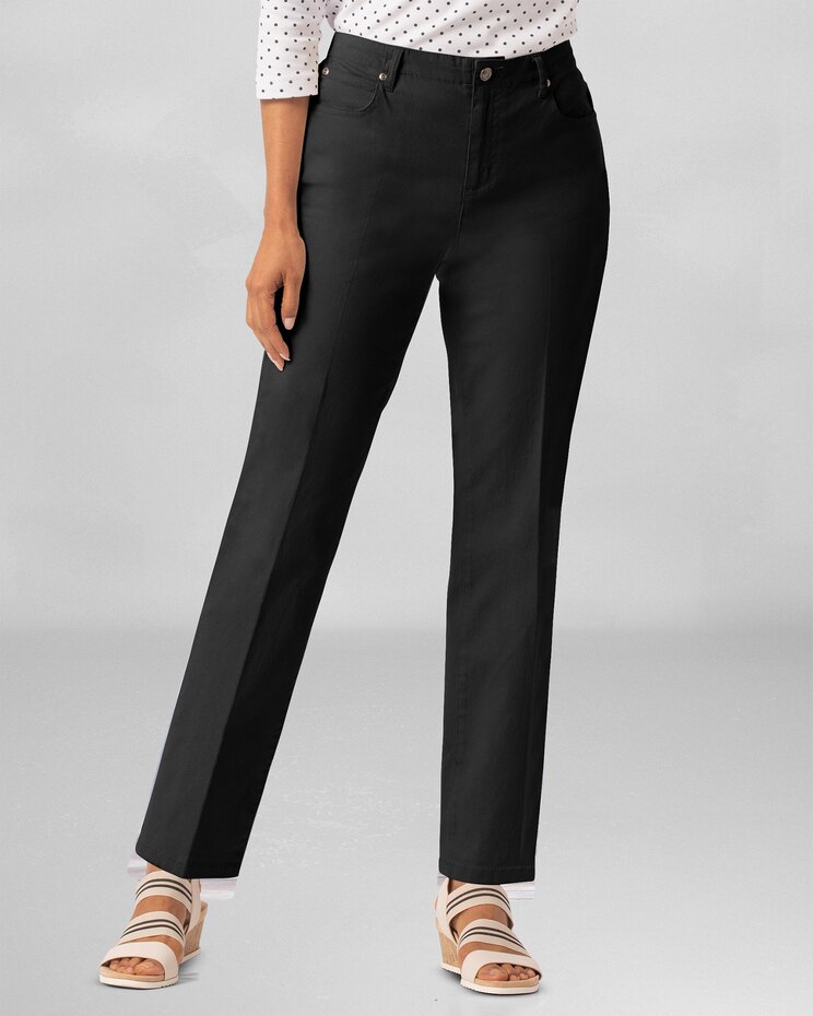 DreamFlex Color Comfort-Waist Classic Straight Leg Jeans image number 1