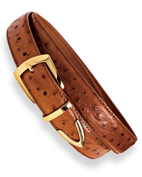 John Blair Ostrich-Grain Belt