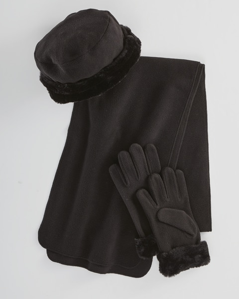 3-Piece Set with Faux Fur Trim