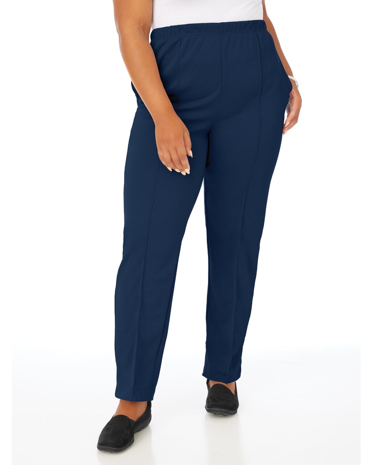 Double Knit Stitched Crease Pants image number 1