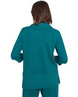 Alfred Dunner® French Quarter Spliced Ribbed Cowl Collar Sweater thumbnail number 2