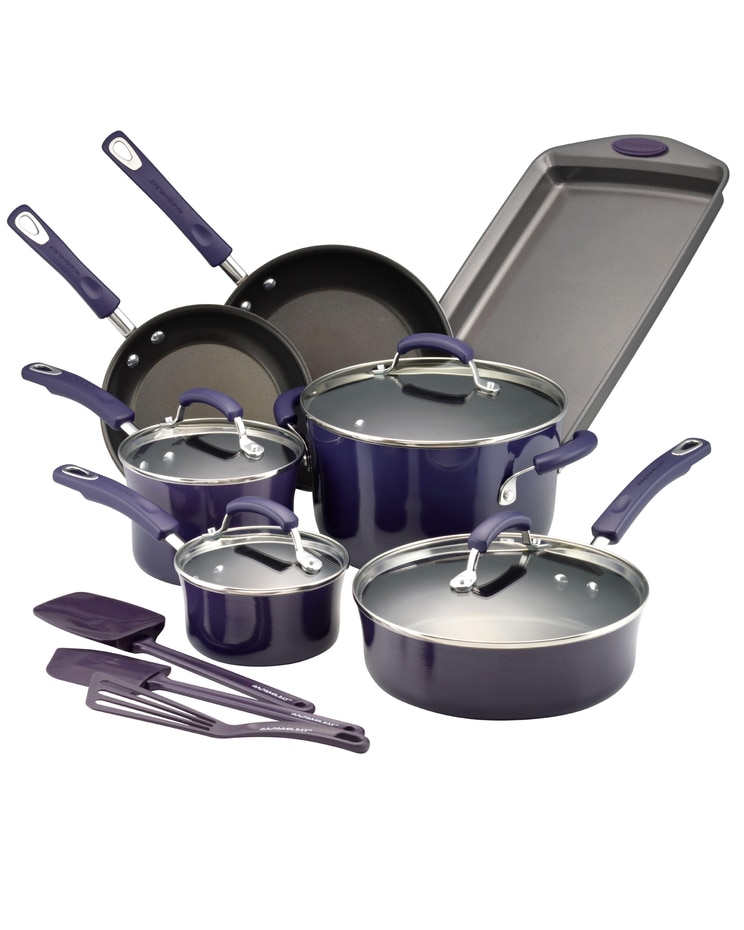 Rachael Ray - 14pc Classic Brights Nonstick Cookware image number 1