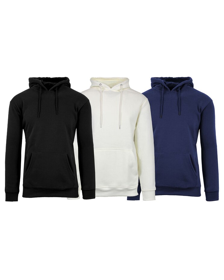 Men's Heavyweight Fleece Lined Pullover Hoodie 3 Pack image number 1