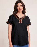 Embroidered Dolman Sleeve Popover thumbnail number 1