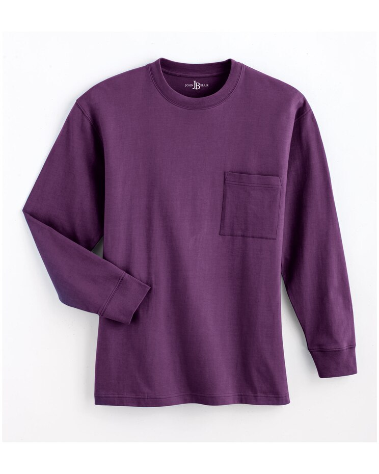 John Blair Everyday Jersey Knit Long-Sleeve Pocket Tee image number 1
