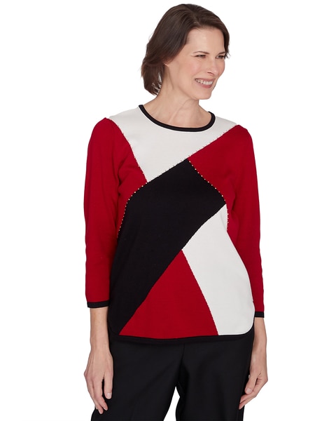 Alfred Dunner® Classics Colorblock Beaded Top