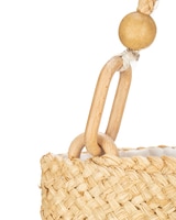 Easy Breezy - Woven Bucket Handbag With Wooden Handle thumbnail number 2