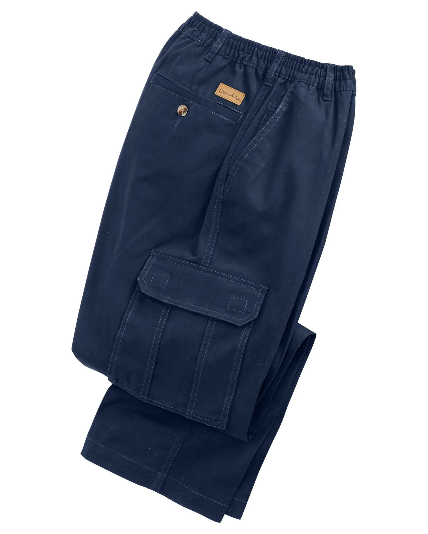 Haband Men s Casual Joe Stretch Waist Poplin Cargo Pants Blair