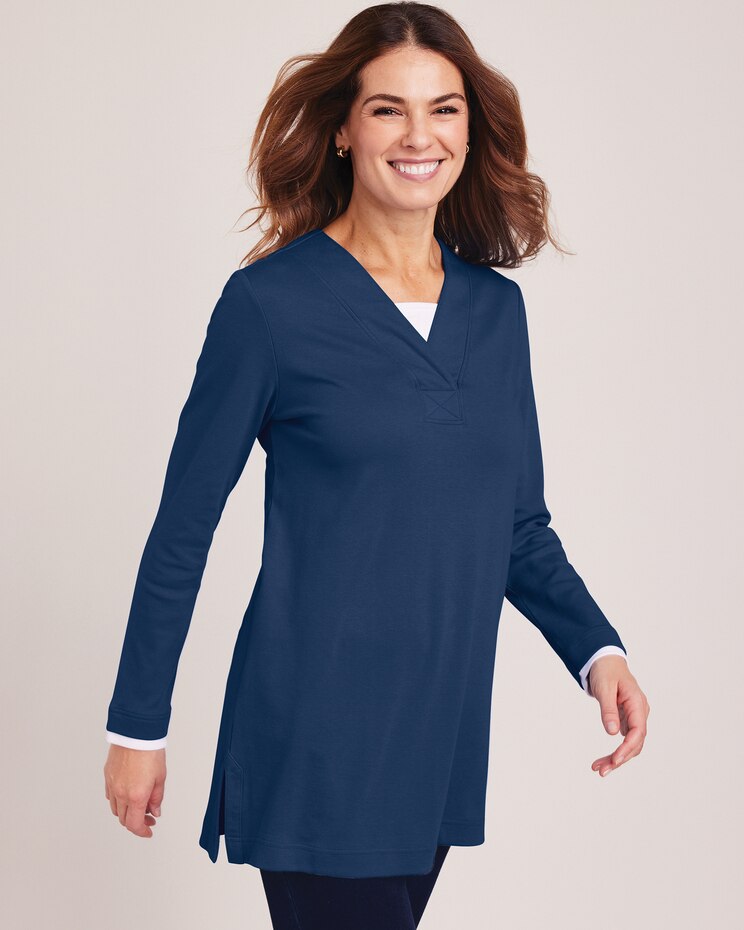 Essential Knit Layered Look Tunic image number 1