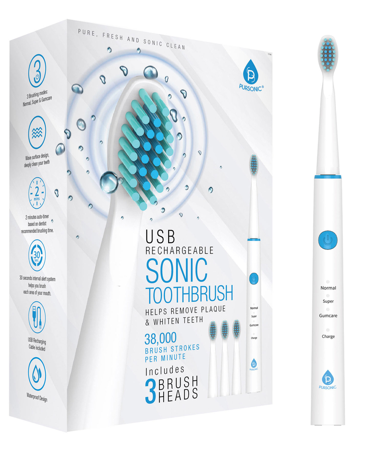 USB Rechargeable Sonic Toothbrush image number 1