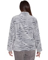 Alfred Dunner® Copenhagen Fuzzy Sculpted Zebra Animal Jacket thumbnail number 2