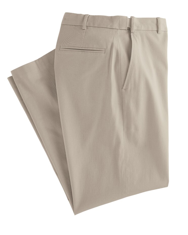 JohnBlairFlex Adjust-A-Band Relaxed-Fit Twill and Denim Pants image number 1