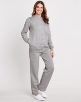 Embroidered Button Front Fleece Set thumbnail number 4