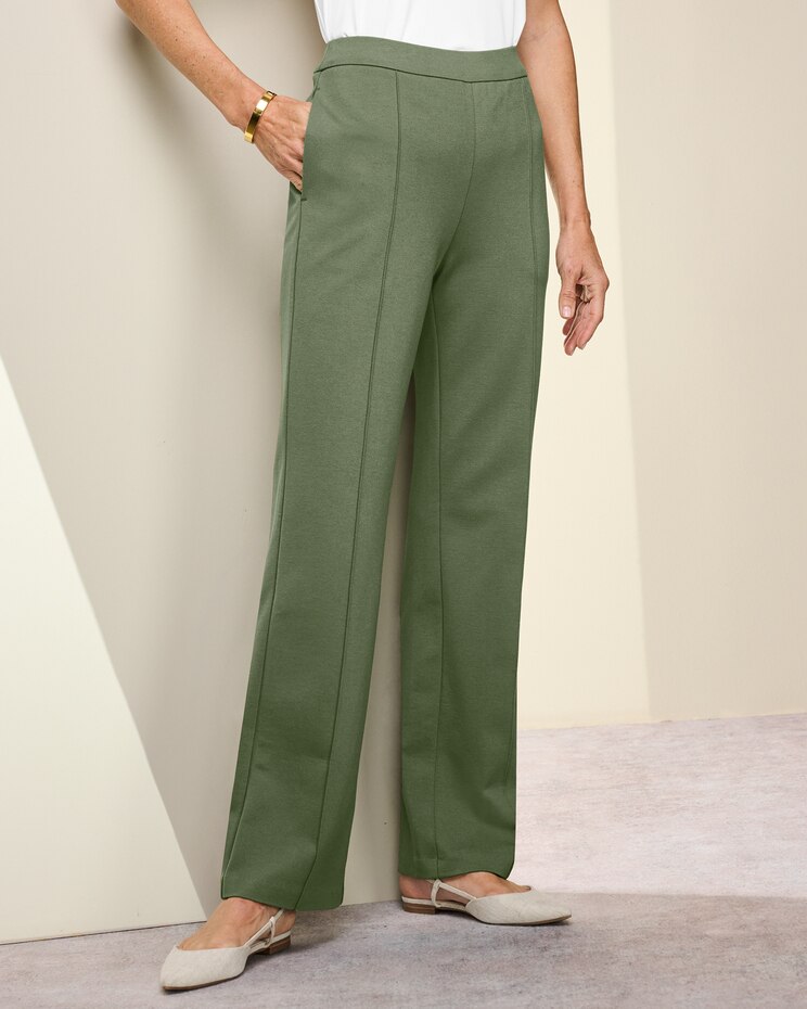 Slimtacular® Ponte Wide-Leg Pants image number 1