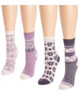 MUK LUKS® Womens Holiday Boot Socks 4Pr Pack thumbnail number 7