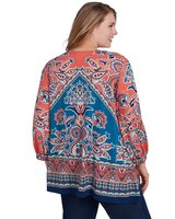 Ruby Rd® Tapestry Traveler Knit Kilim Motif Top thumbnail number 2