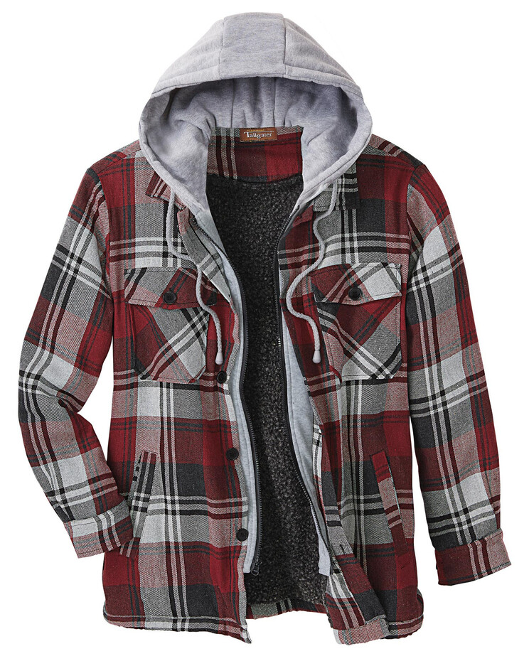 Haband Tailgater™ Sherpa Lined Men's Flannel Jacket | Blair