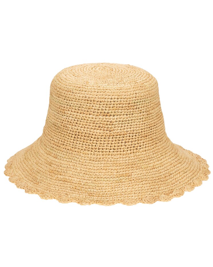 Sand Dollar - Womens Crochet Raffia Bucket Hat image number 1