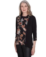 Alfred Dunner® Rue Rivoli Cowl Neck Floral Textured Sweater thumbnail number 3
