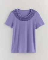 Essential Knit Crochet Trim Top thumbnail number 4