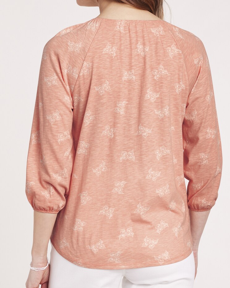 Novelty Print Knit Top image number 2