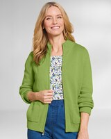 Bayside Cotton Zip-Front Cardigan thumbnail number 1