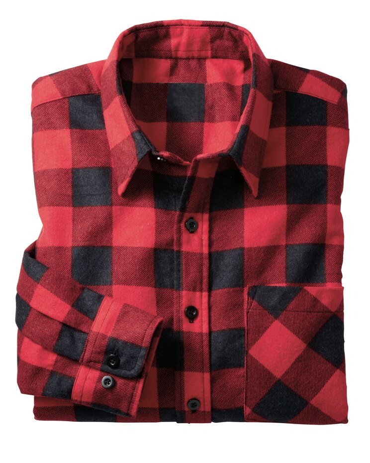 Haband Men’s Tailgater™ Buffalo Plaid Flannel Shirt image number 1
