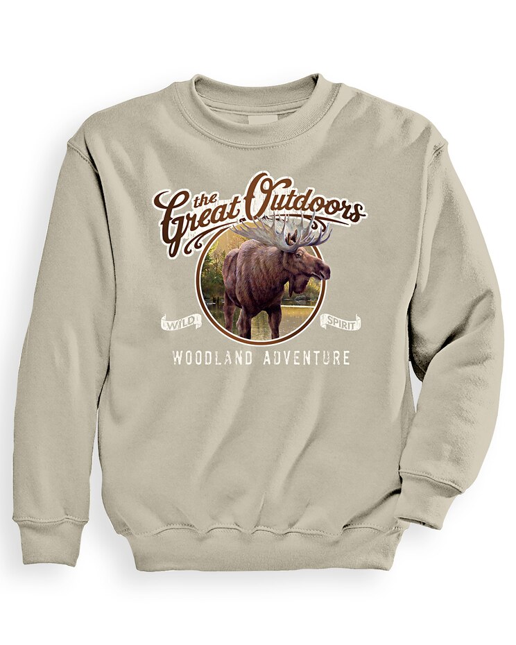 Signature Graphic Sweatshirt - Adventure Moose image number 1