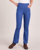 DenimEase™ Flat-Waist Bootcut Jeans thumbnail number 1