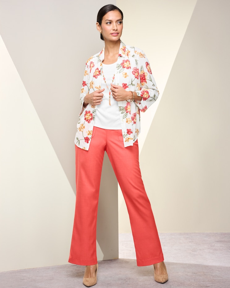 Embroidered Flowers 2-in 1 Top by Alfred Dunner image number 2