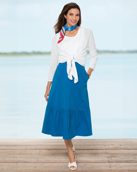 Linen/Cotton Tie-Front Shrug
