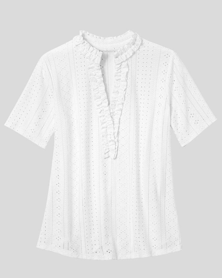 Stretch Eyelet Tee image number 4